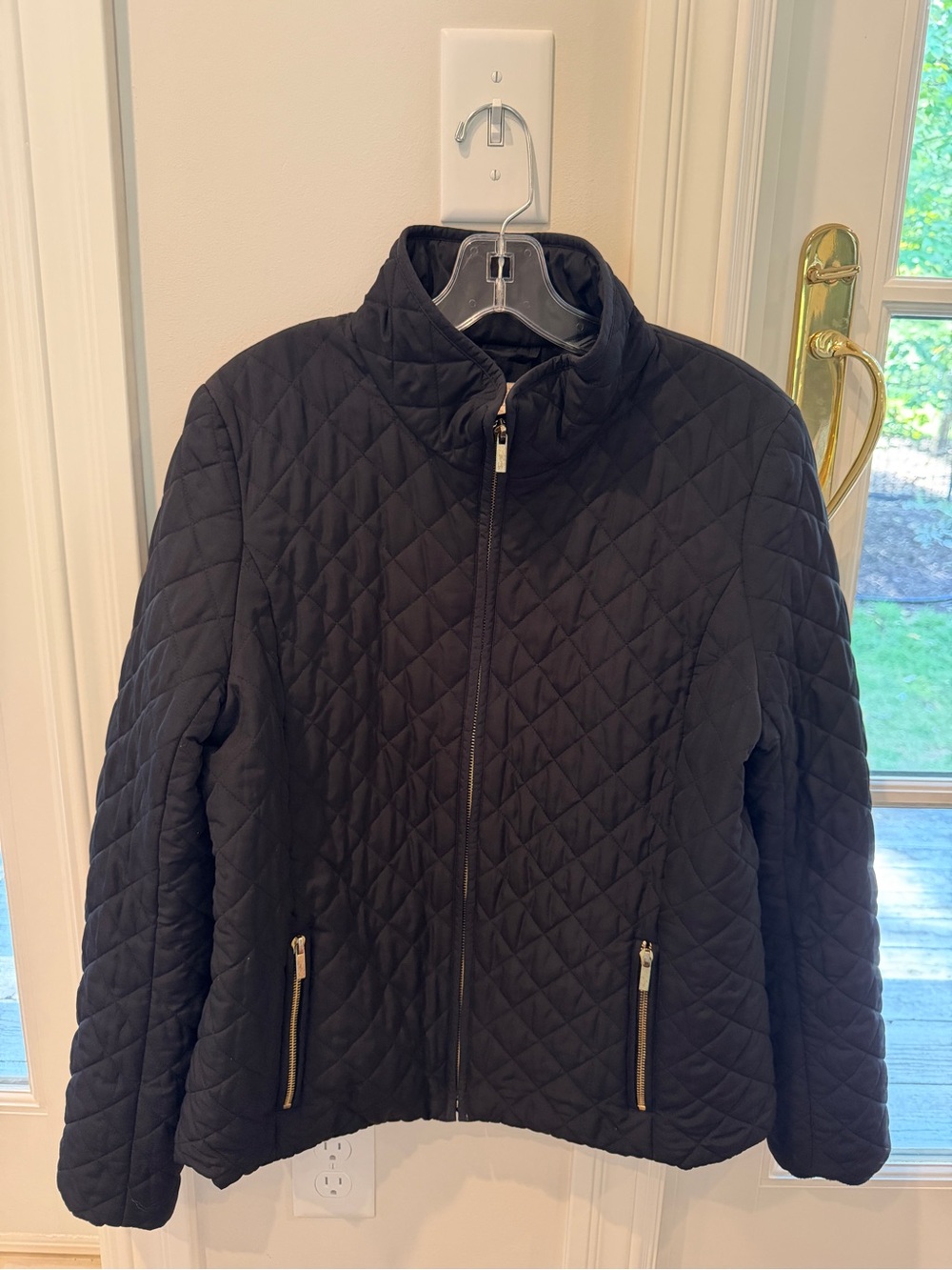 J. Crew quilted coat- size M